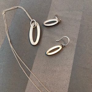 Silver 925 Karibou necklace and earrings set